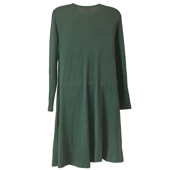 Old Navy Dress LS Knit Swing Green S Long Sleeve Midi Soft Stretch Fairy Flowy - Picture 6 of 13